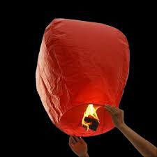 Wensballon rood